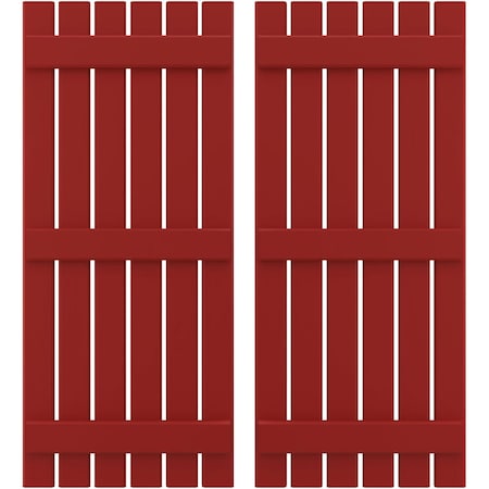 Americraft 6-Board (3 Batten) Exterior Real Wood Spaced Board-n-Batten Shutters, ARW401SB623X72BRH